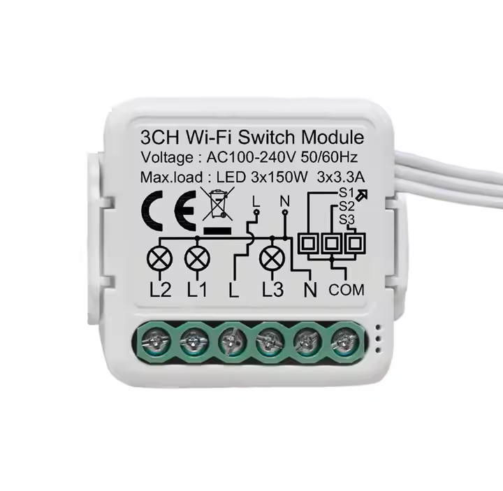 3 Gang Wi-Fi/Zigbee Switch Module