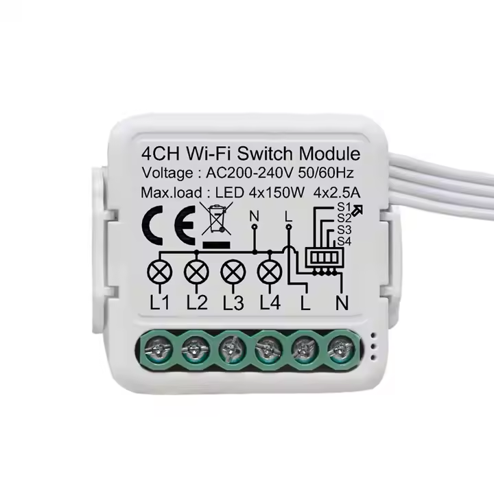 4 Gang Wi-Fi/Zigbee Switch Module