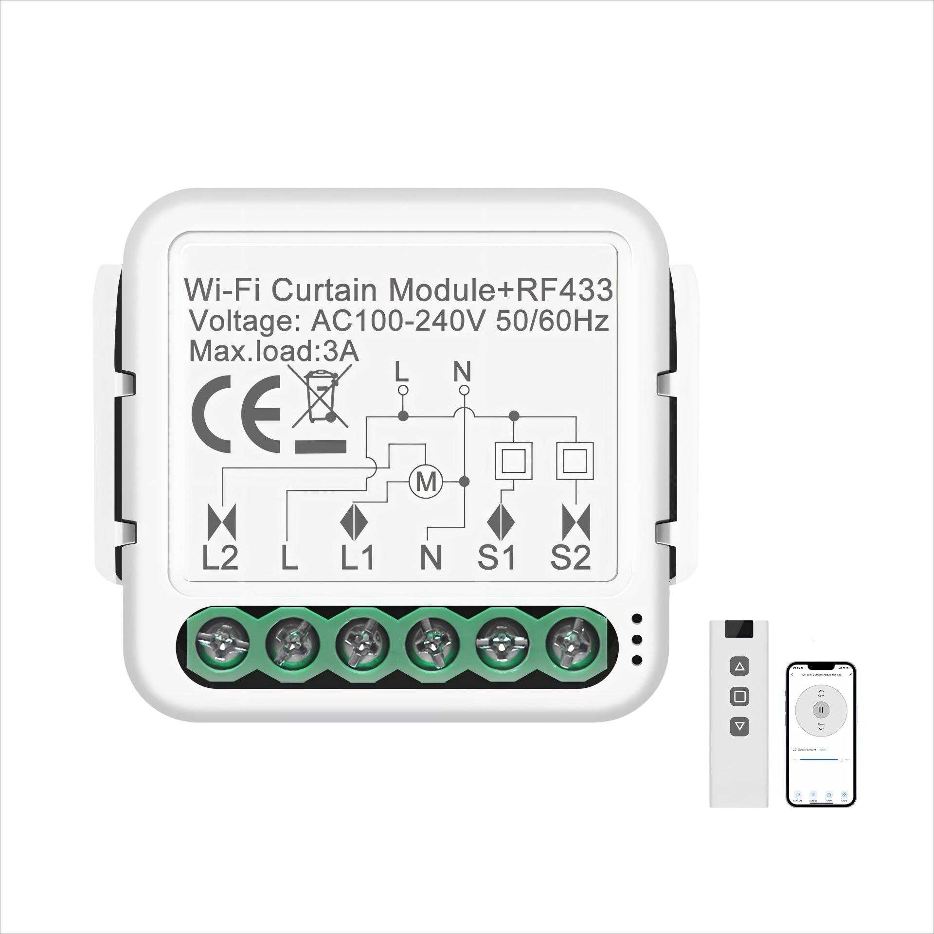 Wi-Fi+RF 433Hz Curtain Module