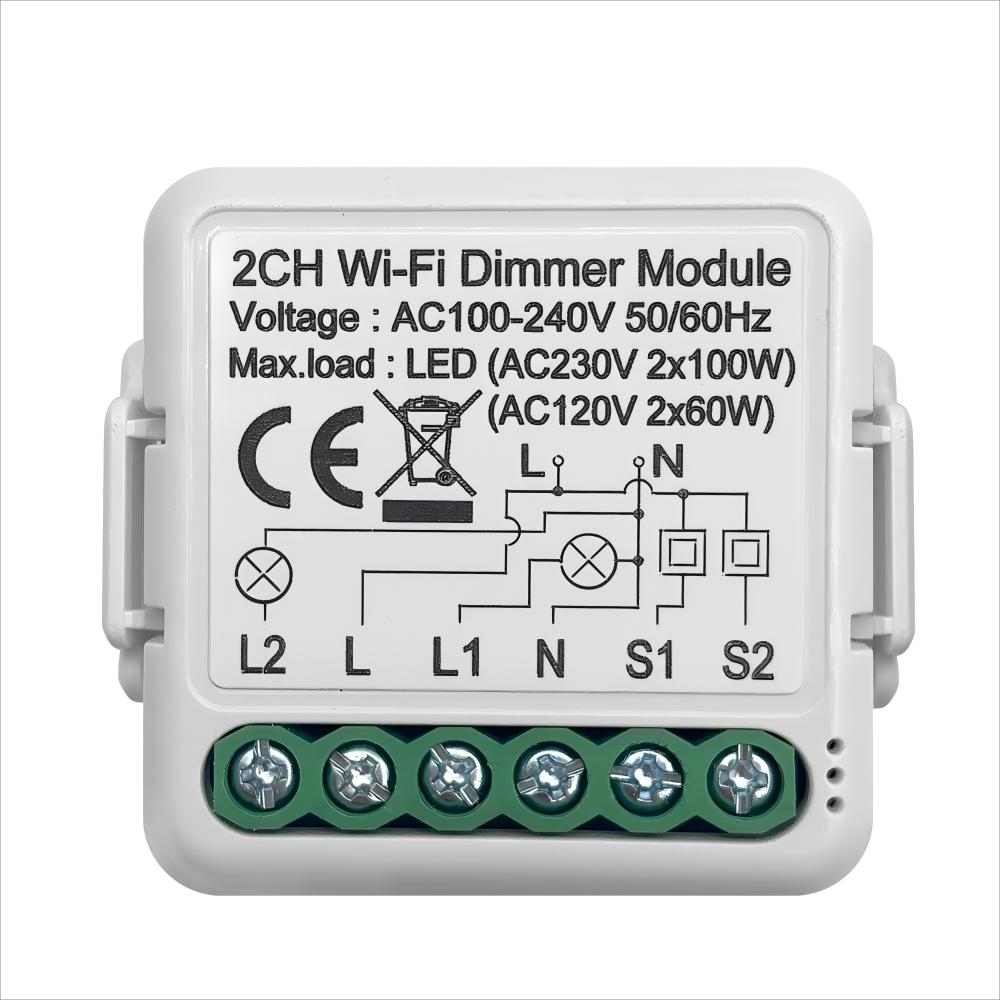 2 Gang Wi-Fi/Zigbee Dimmer Module